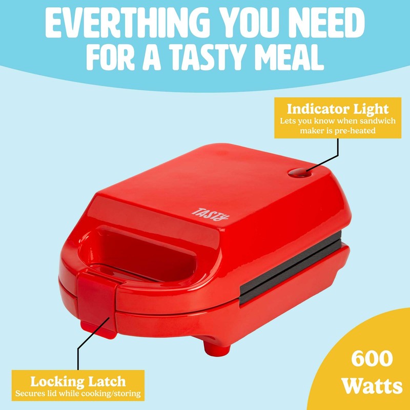 Tasty Mini Sandwich Maker, Makes Sandwiches, Paninis, Grilled Cheese, Desserts,