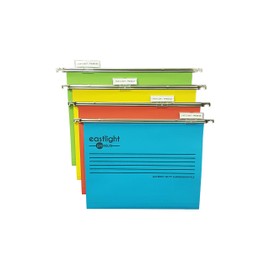Eastlight Premium Filing Cabinet A4 Suspension Files with Tabs and Inserts (Pack 10) 100% Recycled Manilla. Made in The UK, Please Check Size Required **