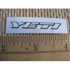 Bike Sticker White YETI CYCLES MTB BICYCLES BIKE FRAME STICKER DECAL -- Out Of Production!!!