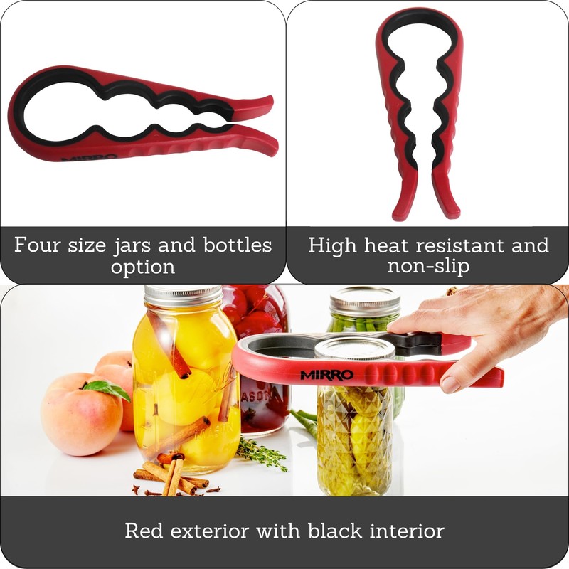 MIRRO Canning Jar Opener, Red