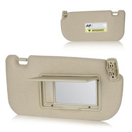 Right Passenger Side Sun Visor Without Light Fit for KIA Sportage 2005 2006 2007 2008 2009 2010, Replaces for 85201-1F090EZ Beige