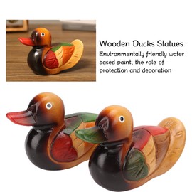 Wooden Mandarin Duck Statues, Color Wood Duck Statues, Vibrant Colors, Beautiful, Practical, Hand Painted, Paint Safe for Home Decor