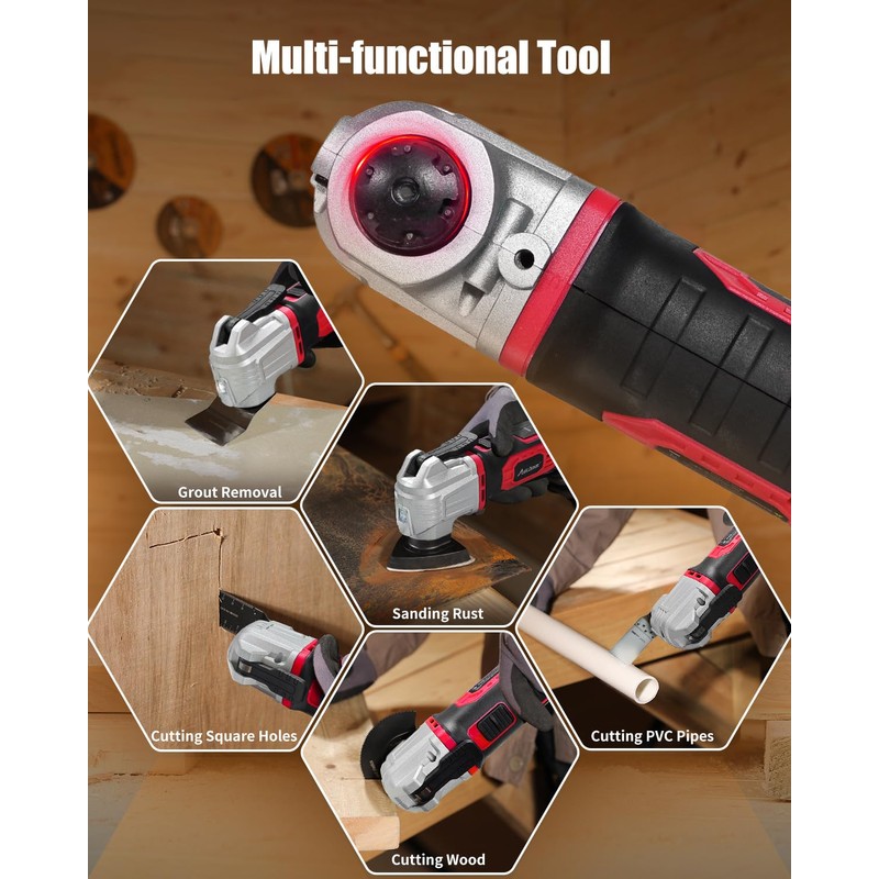 AVID POWER Cordless Oscillating Tool 20V Battery Powered Oscillating Multitool
