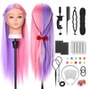Yekavo Mannequin Head with Styling,Training Doll Head Practice Real Hair