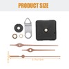 jojofuny Clock Movement Mechanism Replacement Kit with Walnut Wood Hands