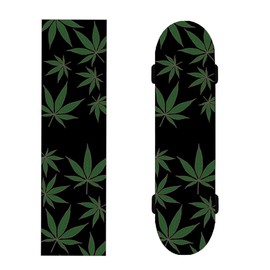 duoyif Skateboard Grip Tape, Skateboard Grip Tape, Grip Tapes for Skateboards, Longboard, Scooter, Scooter - Grip Tape Bubble Free, Non-Slip, Wear-Resistant, Waterproof (Leaves, 84 x 23 cm)