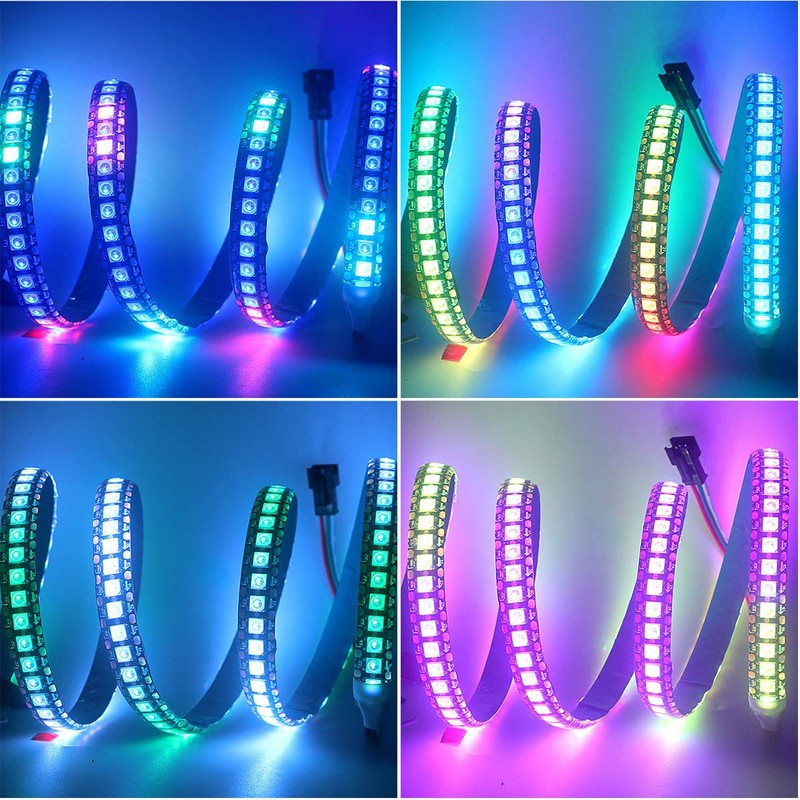 TOPAI WS2812B RGB LED Pixel Strip 1M 144LEDs, Individually Addressable