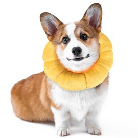 Soft Dog Cone Collar, Dog Cones After Surgery Soft, Flower Shape Dogs Cone Alternative, Adjustable Cat Collars for Medium Large Dogs(L)