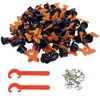 Aisamco Tile Leveling System Kit,100pcs Orange Reusable Tile Spacers,2 Special