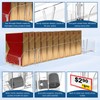 10 Pack Automatic Pusher Display Rack, Store Display Shelf and