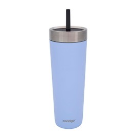 Contigo Unisex Adult No-Spill Tumbler Insulated Water Bottle with Straw, Blue, 720 ml