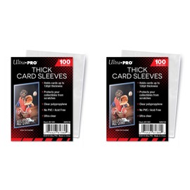 Ultra Pro Thick Card Sleeves for Thick Jersey or Memorabilia Sports Trading Cards by Topps 2 Pack