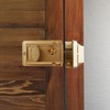 NU-SET 2105-3 Spring Night Latch with Holdback Button, Bronze