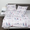 Janine Bed Linen Soft Seersucker Red/Blue Size 135 x 200