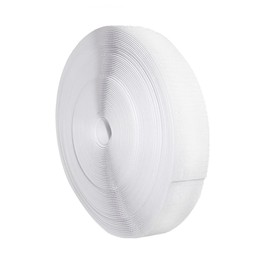 27 Yards Only Loop Sew-on 100% Polyester, Roll of Loop 0.75in Width for Sticking Curtains, Carpets, Fabrics, Holding Appliances, (White Loop, 0.75in)