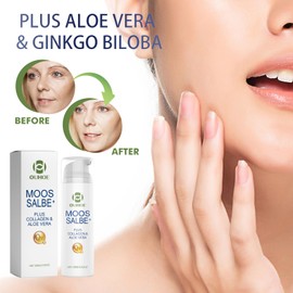 Anti Falten Creme Moossalbe - Moss Ointment Plus Mit Kollagen, Aloe Vera - Moossalbe Gesicht Falten Creme - Feuchtigkeitscreme Aloe Vera Creme - Reduziert Hautunreinheiten & Hellt die Ausstrahlung Suf
