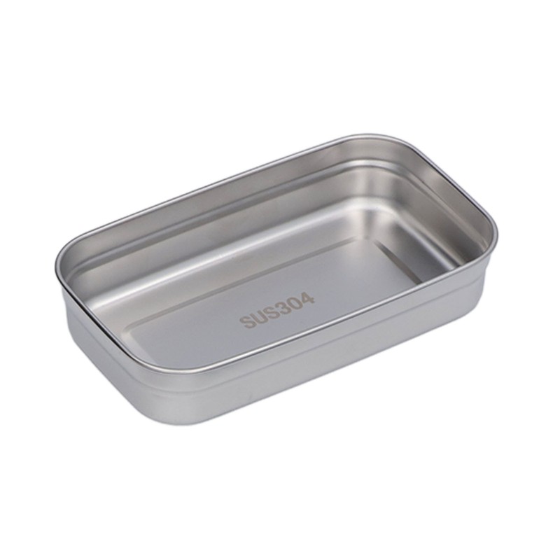 Lunch Box 2 Tier Stackable Container Folding Buckle Stainless Steel