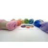 Needle Felting Carded Wool Rainbow Colours Multicoloured Felting Batt 7