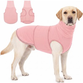 KOESON Reflective Dog Thunder Jacket Anxiety Calming Vest, Adjustable Dog Calming Hoodie with Ear Wrap, Breathable Dog Anti-Anxiety Vest for Thunder, Fireworks, Travel, Separation, Pink L