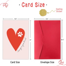 FANCYLUCKY Sympathy Card for Loss of Pet Dog Cat, Loss Sympathy Card for Pet Owner, Doggy Bereavement Card for Family Friends, Pet Memorial Gifts, Condolence Card for Him Her
