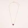 GAVU Women's Heart Necklace with Rhinestones Diamond Heart Pendant in