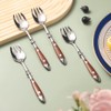 4 Pcs Sporks Set Stainless Steel Salad Spoons with Bakelite