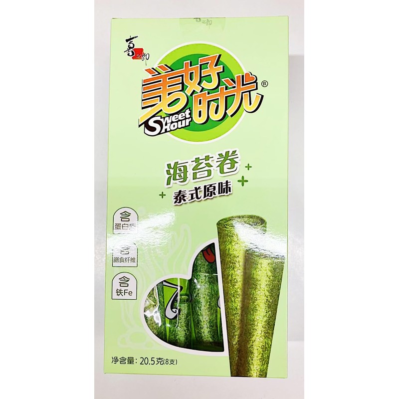 Seaweed Roll Snacks, Thai Original Flavor, 20.5g, Pack of 2