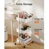 Pipishell 3-Tier Rolling Cart with Wheels - Rolling Storage Cart