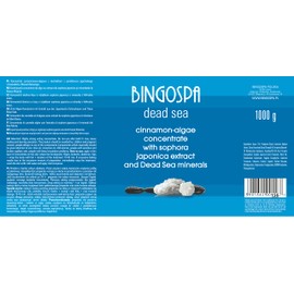 BINGOSPA dead sea Anti-Cellulite Slimming Cinnamon and Algae Concentrate for Firming and Modelling with Dead Sea Minerals 1000 ml