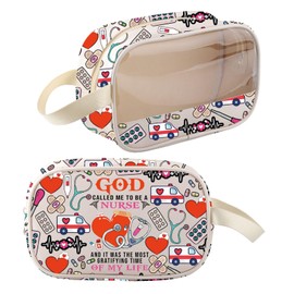 BNQL Kosmetiktasche für christliche Krankenschwestern, "God Called Me to Be a Nurse", Geschenk für Krankenschwestern, transparent