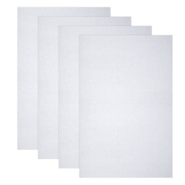 Pllieay 4 Pieces 14 Count Reserve Aida Cloth White Cross Stitch Cloth 45 x 30 cm Cotton Aida Fabric for Embroidery