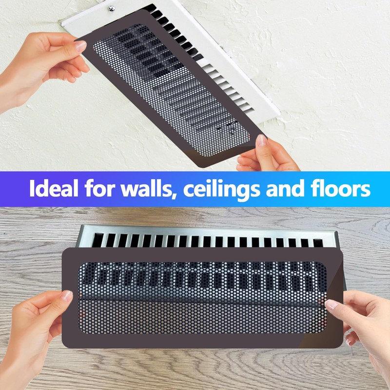 Demiwise 4Pack Magnetic Floor Vent Covers,5.5x12 inch Magnetic Mesh Vent