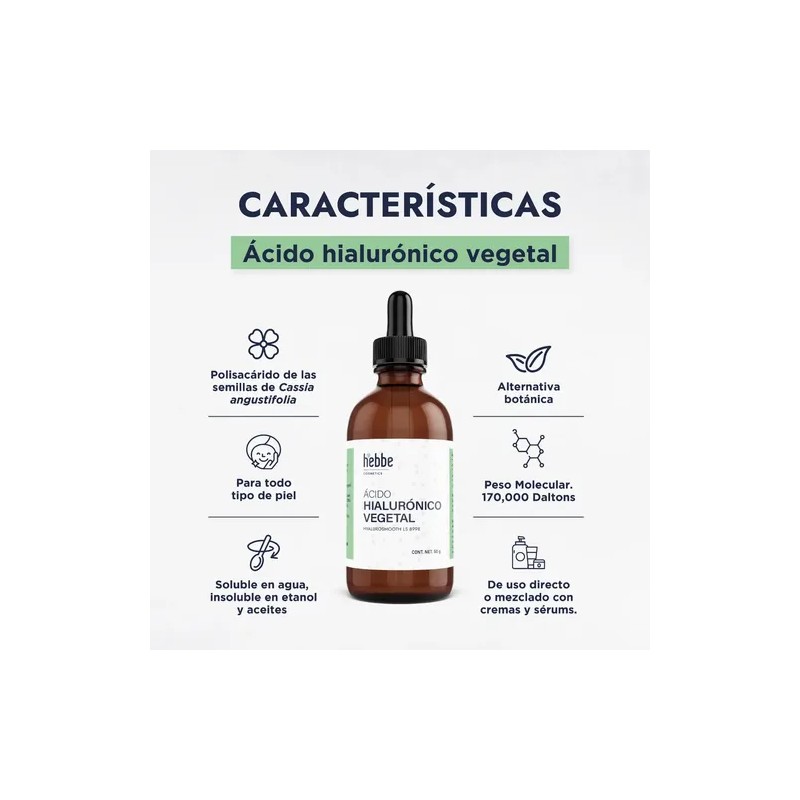 Acido Hialuronico Vegetal Líquido Puro Facial 50g