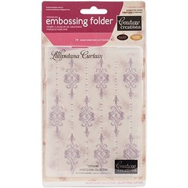 Couture Creations Hearts Ease Frame Embossing Folder, 21.1 x 11.9 x 0.7 cm, Transparent