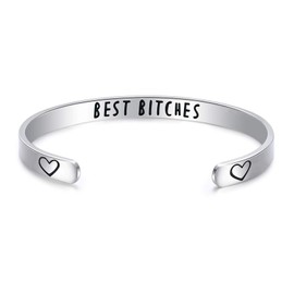 Best Friend Gift Friendship Bracelet Stainless Steel Best Bitchs Bracelet