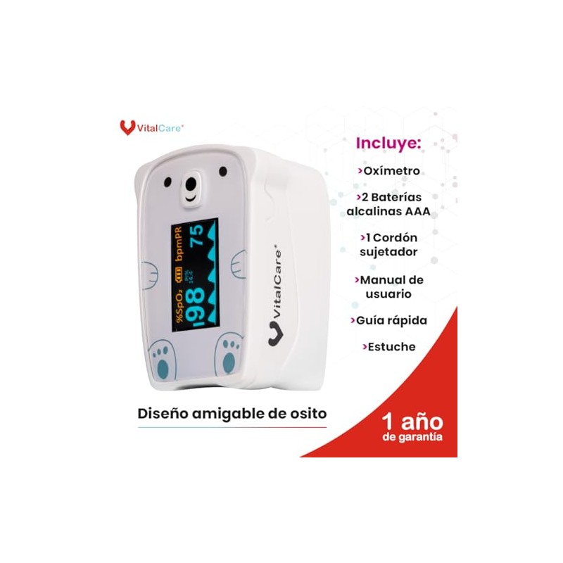 Vital Care Oxímetro de pulso YX302 Gris