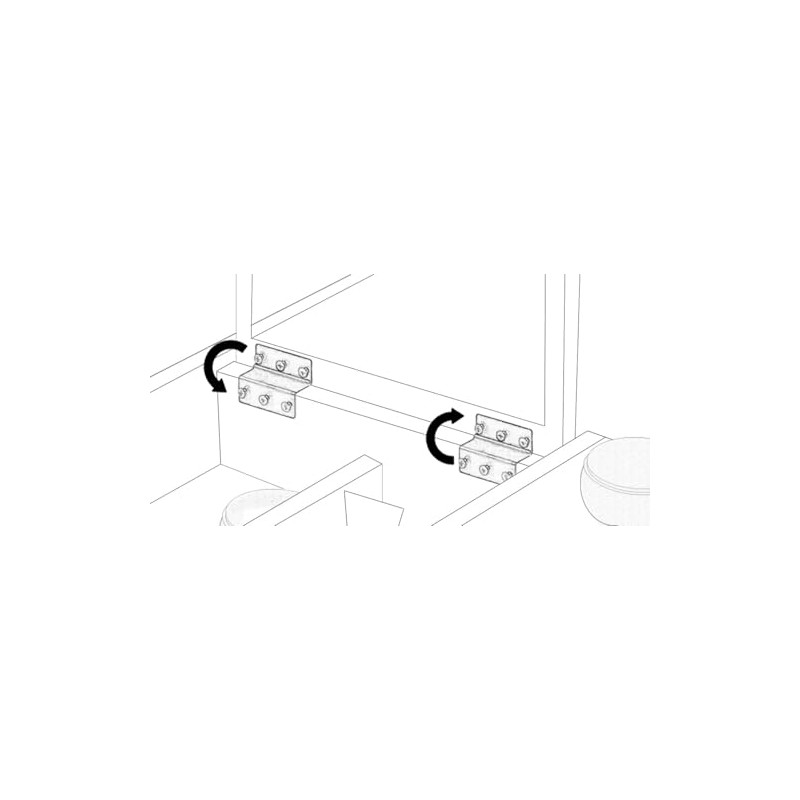 QCAA Heavy Duty 3 Fold Retro Chest Hinge, Half Surface