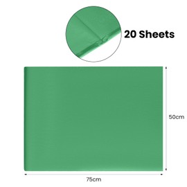 20 Sheets Green Tissue Paper for Wrapping Gifts, 50X75CM Gift Wrapping Tissue Paper Sheets for Packaging/Kids DIY Arts & Crafts, Christmas Baby Shower Wedding Birthday Party Decorations Tissue Paper