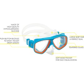 Cressi Rocks Kids Set, Blue/Orange, L/XL