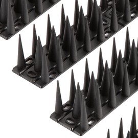 OFFO Bird Spikes, Pigeon Outdoor Deterrent Device for Cat Keep Birds Raccoon Woodpecker Away, Covers 2.6m(8.4 Feet), Black