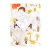 Thro Scarlet Manta de Forro Polar con Estampado de Safari,