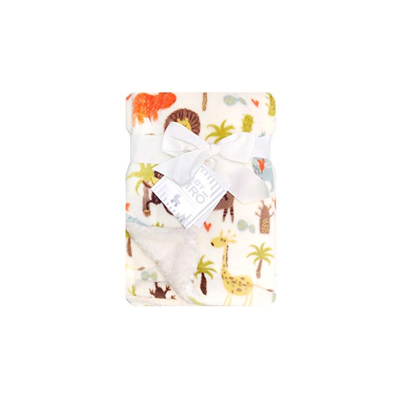 Thro Scarlet Manta de Forro Polar con Estampado de Safari,