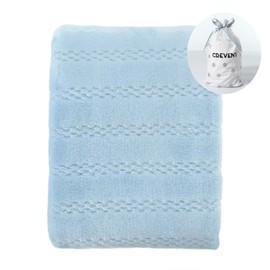 CREVENT 30''X40'' Soft Cozy Warm Baby Blankets for Boys Girls Solid Color - All Season Use - Newborn Essentials (Ice Blue)