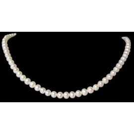 Unbranded Spectacular Perfect Round Wedding White Fresh Water Pearl Strand | 6-5.5mm |
