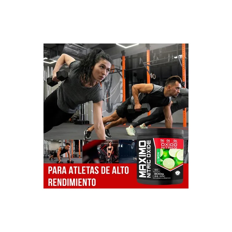 Óxido Nítrico Pre Entreno 300g Maximo Protein 60 Servs