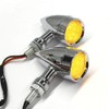 2pcs Chrome 15 LED Motorcycle Stop Brake Running Turn Signal