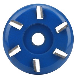 Electric Wood Carving Tools Angle Grinder Tungsten Steel Blade Cutter Shovel Accessory6-Tooth Arc Blade Blue