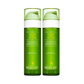 Max Clinic Oil Foam Cleansing Golden Cactus Large Capacity 110g x 2 / 맥스클리닉 오일 폼 클렌징 골든 선인장 대용량 110g 2개
