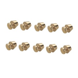 Ciieeo 10Pcs Copper Studs Accessories for DIY Bag Making Screw Base Copper Nail Studs for Crafts Smooth Edges for Buckles Scabbards and More Golden
