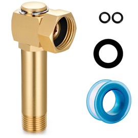 YELUN Garden Hose Reel Parts Fittings Extended length Swivel Elbow Connector Garden Hose Swivel Reel Replacement Parts Brass Replacement Part Increase Length (1 PCS) (1)